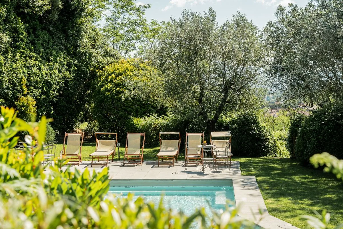 Family villa pool at Il Podere di Toscana Tuscany Italy