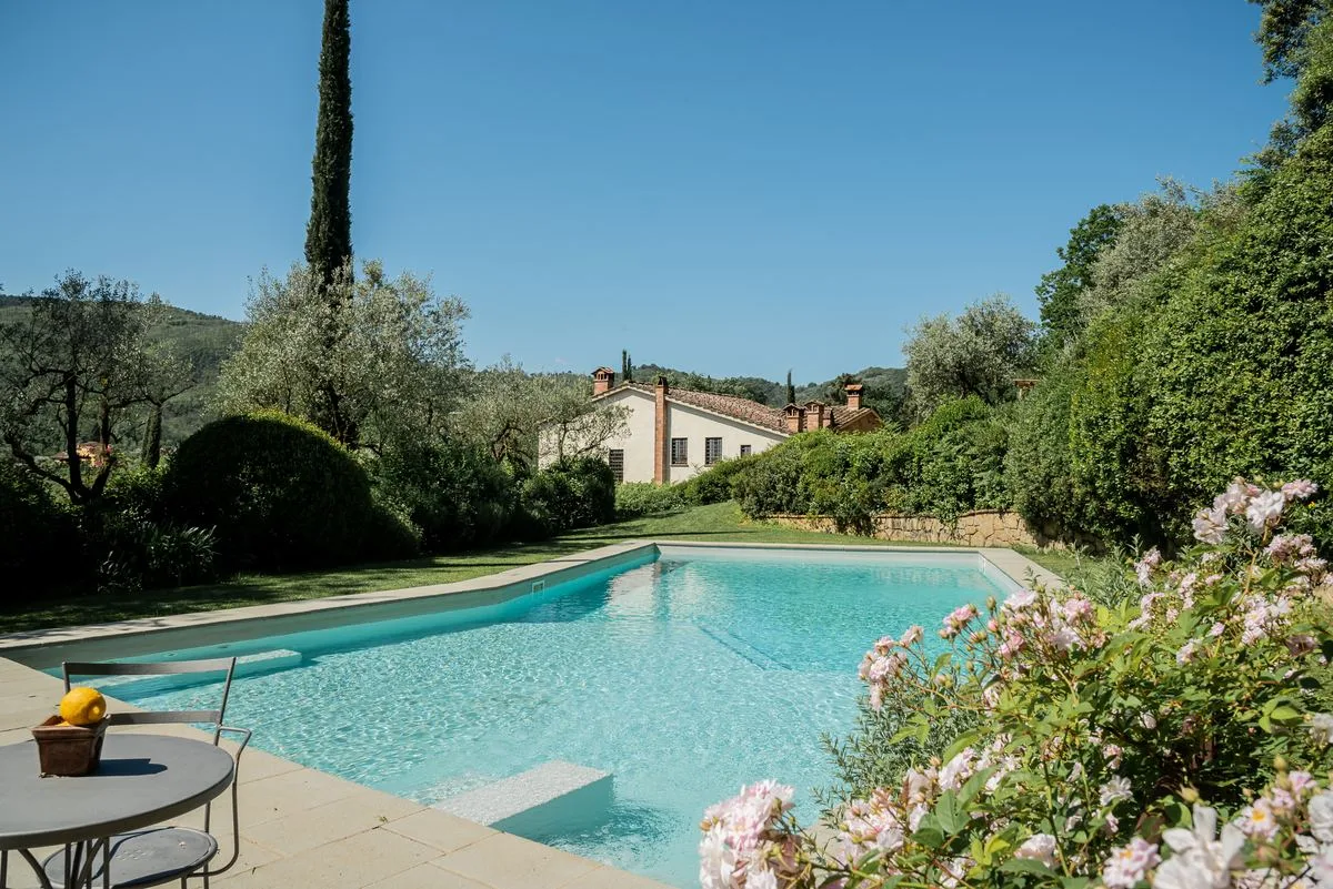 Private villa pool view for families at Il Podere di Toscana Tuscany