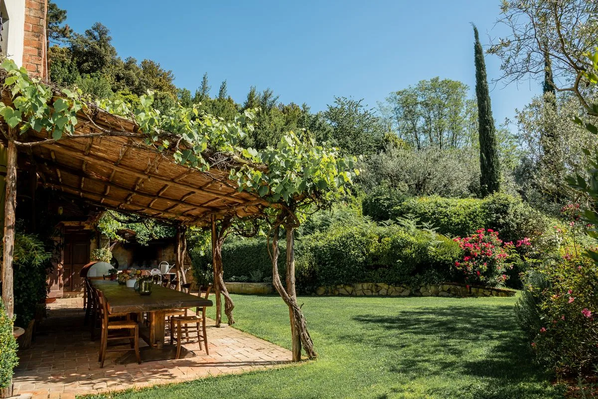 Sunloungers by the private pool at Il Podere di Toscana Tuscany